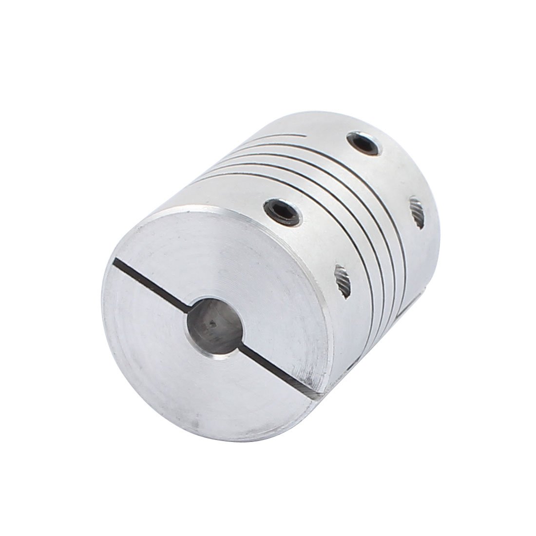 Aexit 6mmx6.35mm Aluminum Electrical equipment Alloy Spline Shaft Flexible Helical Coupling 25mm Diameter 30mm Length