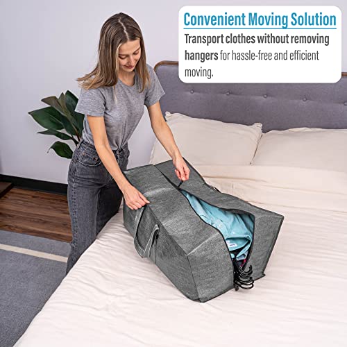 Veno 4 Pack Heavy Duty Extra Large Storage Bag, Moving Bag, Clothes Organizer, For Blanket, Comforter, Bedroom Closet, Dorm Room Essentials, Moving Supplies, Storage Tote, Reusable And Sustainable (Dark Gray - Set Of 4) #TOP6