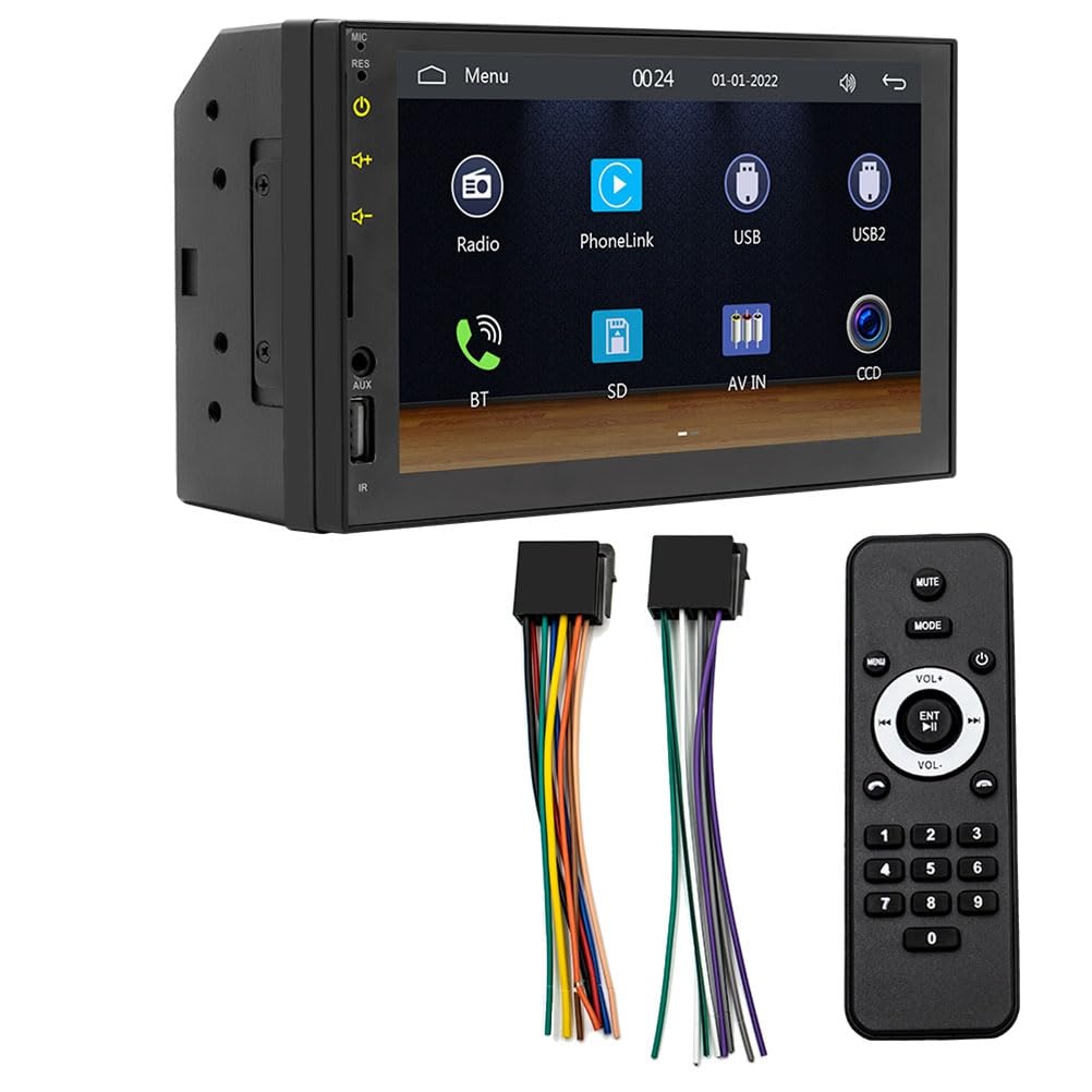 Pantalla táctil de coche de 7 pulgadas con cable CarPlay Android Auto Radio portátil Bluetooth MP5 FM Receptor Audio el host