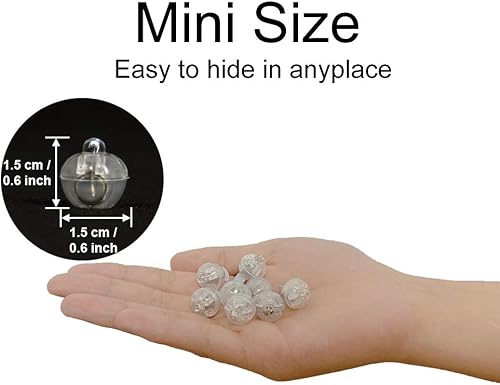 Miniatura 5 de JJGoo - 100 luces LED redondas para globo, impermeables, pequeñas luces con largo tiempo de espera para decoración de globos, linterna, huevos de