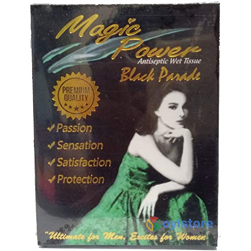 12pcs Magic Power Black Parade Man Wet Wipes Tissue Prevent Premature Ejaculation