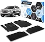 CLIM ART Honeycomb Custom Fit Floor Mats for GMC Terrain 2018-2023, 1&2 Row, Car Mats Floor Liner, All-Weather, Car Accessories for Man & Woman, Black/Silver - FL041418147
