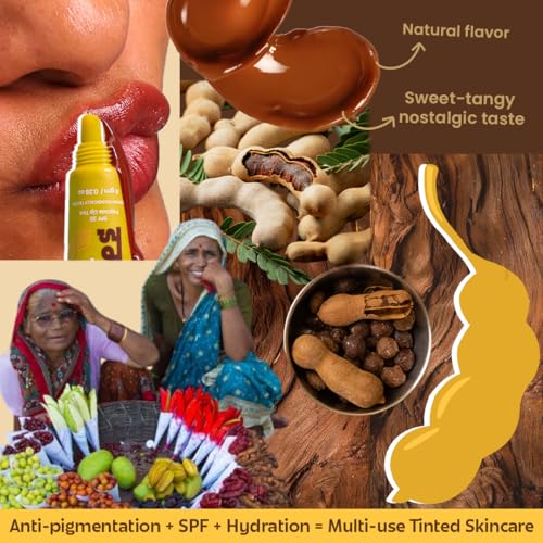 Image of Rivona Naturals Tinted Peptide Lip balm with SPF 30 (Imli Toffee)