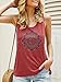 GEMLON Womens Mandala Vintage Tank Tops Graphic Racerback Tops Summer Casual Loose-fit Vacation Basic Shirt for Lady