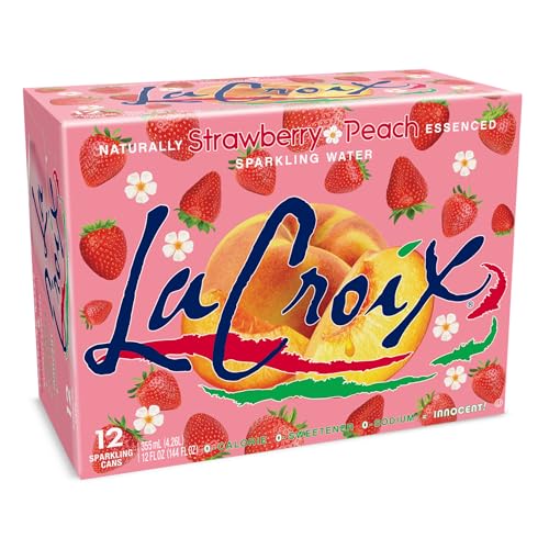 La Croix Sparkling Water, Strawberry Peach, 12 Fl Oz (pack of 12)