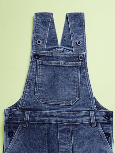 Image of KiddoPanti Unisex Denim Dungaree Pant With Cargo Pockets