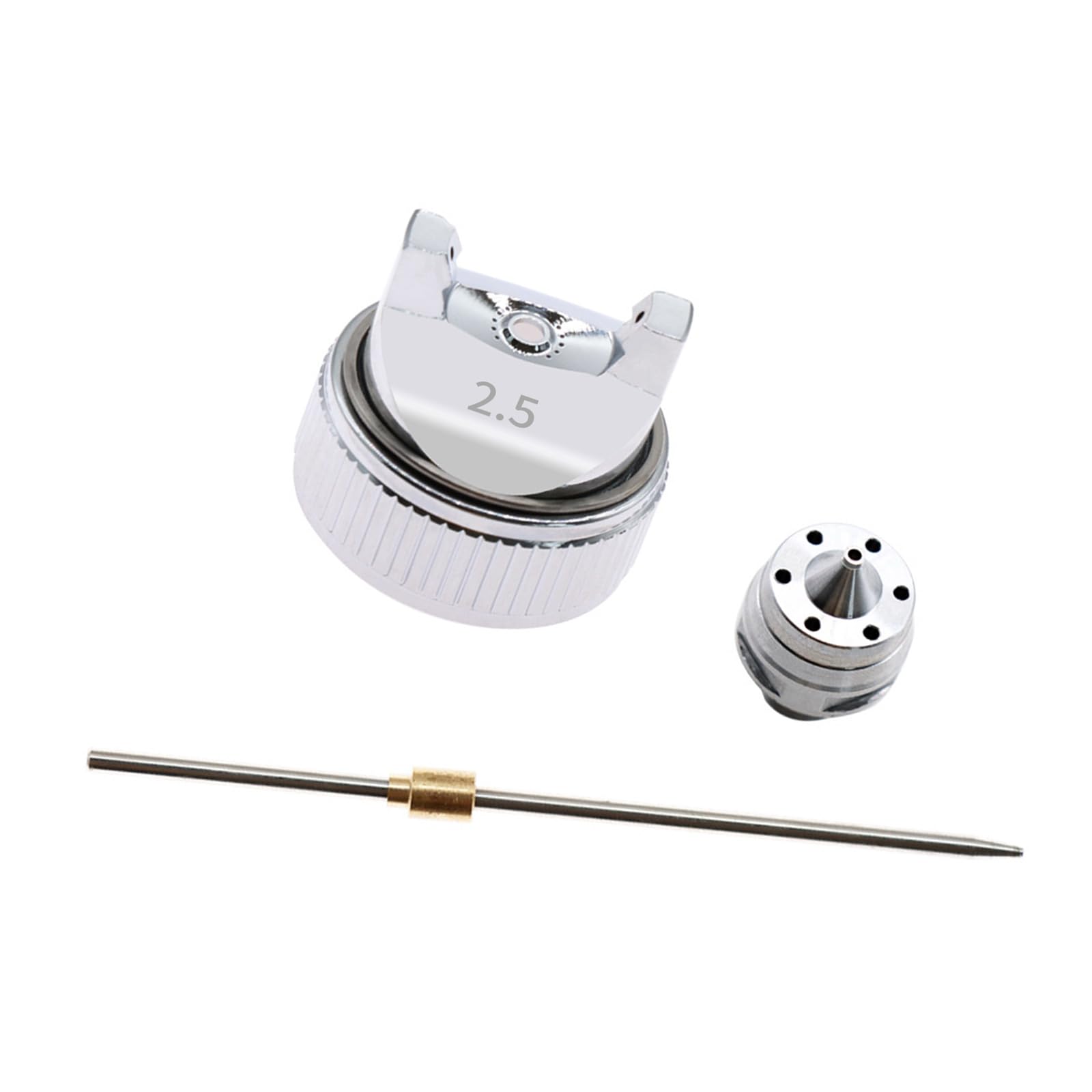 Paint Sprayer Replacement Parts Set with Nozzle Needle and Air Cap for Front-End Repair and Refinish Service Tasks Workshop Service Pieces Repaint Upkeep