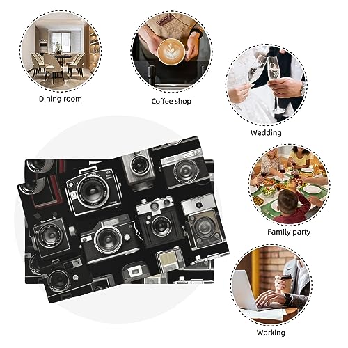 Set de table lin synthétique de qualité supérieure Cool Camera Collection