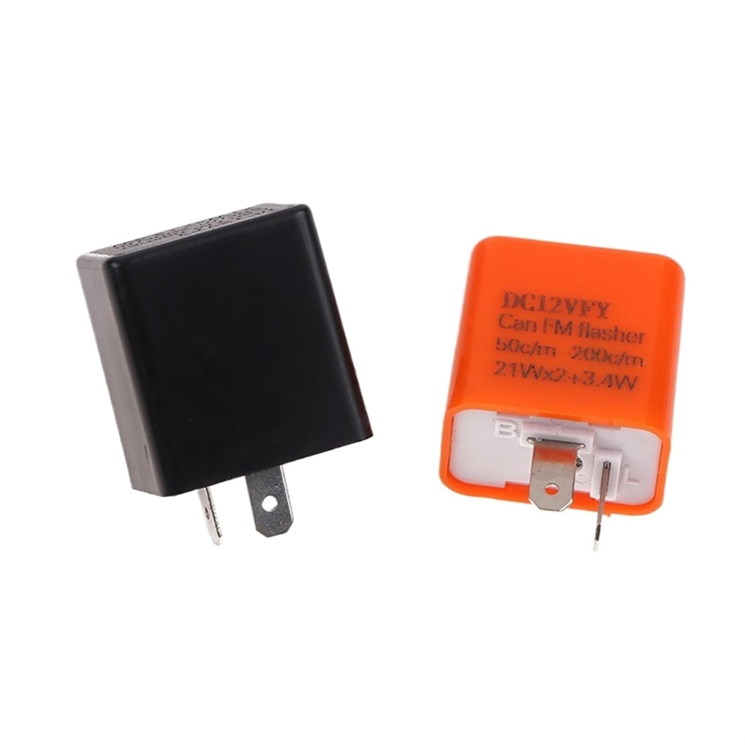 Motorcycle LED Flasher Relay Adjustable Frequency Square Flashing Flasher Motorcycle Led Lights Turn Signal Indicator 12V Flash (Color : Black)