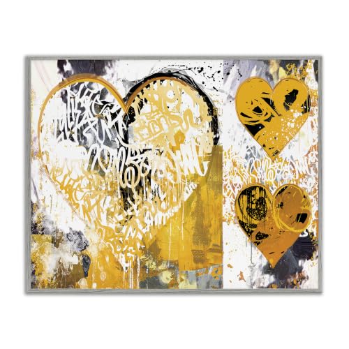 Urban Graffiti Heart Shape, 24 x 30 Inch Framed Giclée Print