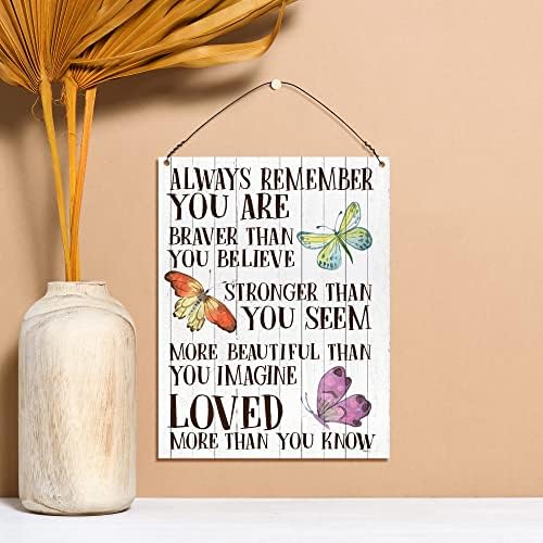 Dorothy Spring Always Remember You Are Braver Than You Believe Unique Inspirational Gift for Family, Friends, Him & Her - Beautiful, Positive & Happy Metal Quote Sign Plaque Decoration