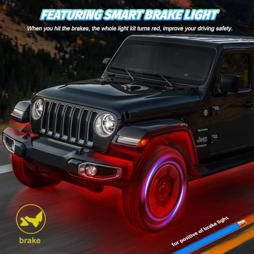 RGB LED Rock Lights Kit 4 Pods