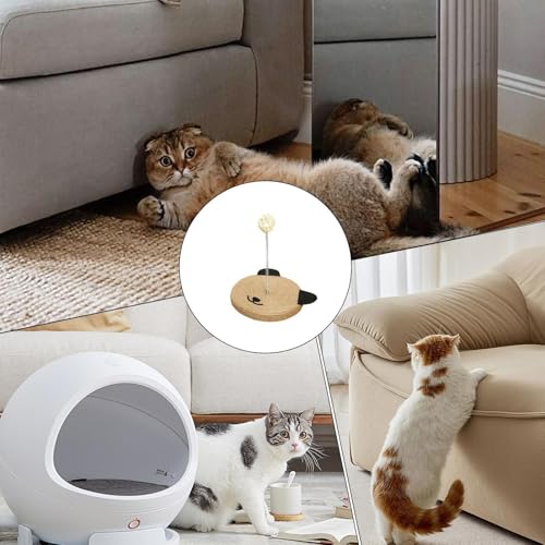 Griffoir pour chat boule en sisal interactive pour le salon et les murs de la maison