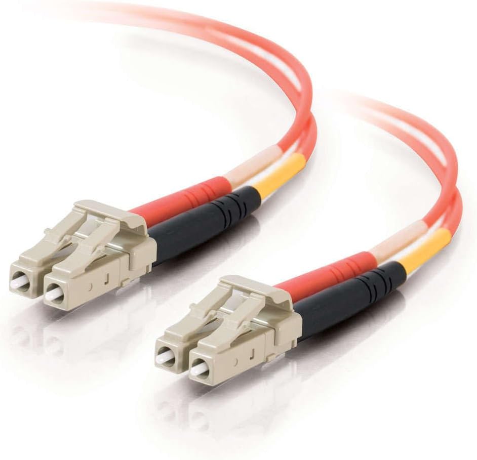 C2G/Cables to Go 11040 LC-LC 50/125 OM2 Duplex Multimode Fiber Optic Cable (15 Meter, Orange)