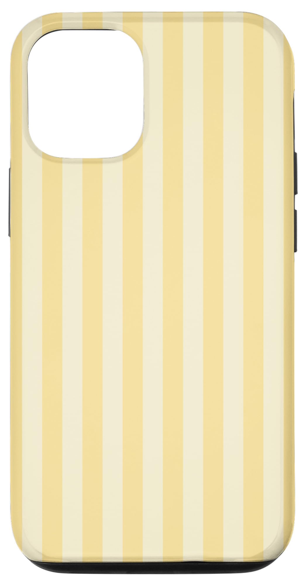 Elegant Monochromatic Yellow Stripes Elegant Vertical Lines Case for iPhone 12/12 Pro