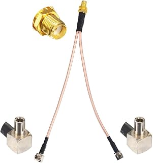 SMA Female to Dual TS9 Extension Cable SMA -TS9 Adapter Splitter Combiner Jumper Pigtail Cable RG316 15CM RF Wire for WiFi Router 4G LTE Mobile Hotspot