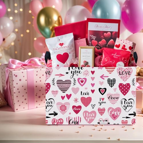 Image of Cute Heart Valentine's Day Basket Gifts Empty Storage Basket for Kid and Baby Room Decor (Personalized Creative Heart)