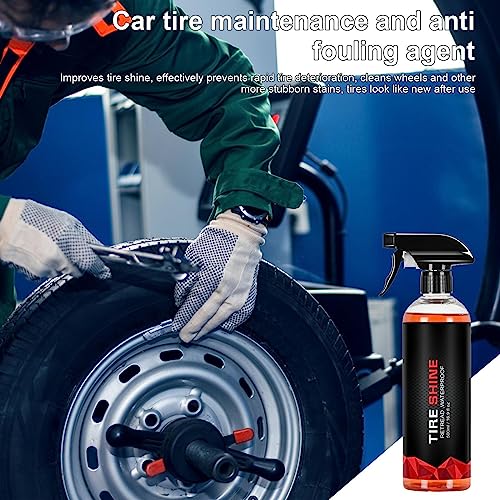 Spray para pneus | 500ml Spray para pneu em uma etapa para brilho preciso, uniforme e overspray míni