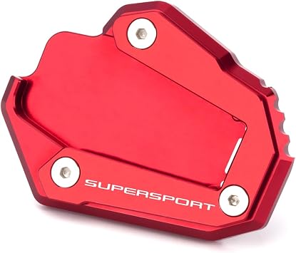 Motorcycle Side Stand Extension Kickstand Plate Compatible With Ducati SuperSport/S 2017-2020 SuperSport 950/S 2021 2022 2023 2024 | Foot Pad Support Supersport950 Accessories red-1