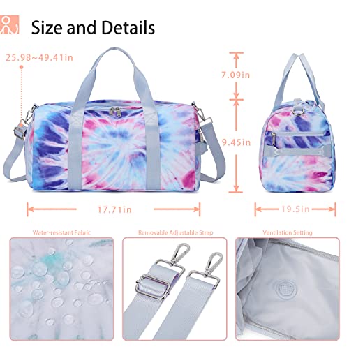 Abshoo Sports Gym Bag For Girls Teen Weekender Carry On Women Travel Duffel Bag With Shoe Compartment thumb #3