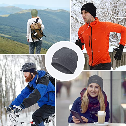 Image of HASAGEI Skull Caps Beanies for Men & Women, Elastic Thermal Running Hat, Windproof Cycling Cap Helmet Liner Soft Beanie Hat
