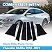 6psc Car Auto Side Door Window Pillar Posts Cover Trim Gloss Black,Compatible with Chevrolet Malibu 2016 2017 2018 2019 2020 2021 2022 2023