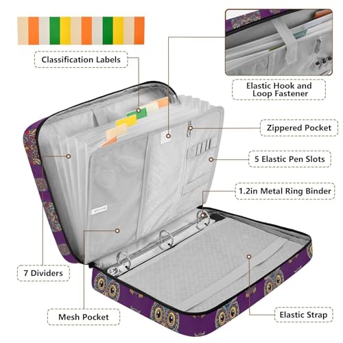 Classeur extensible violet vintage pour ne plus perdre vos documents importants - 4
