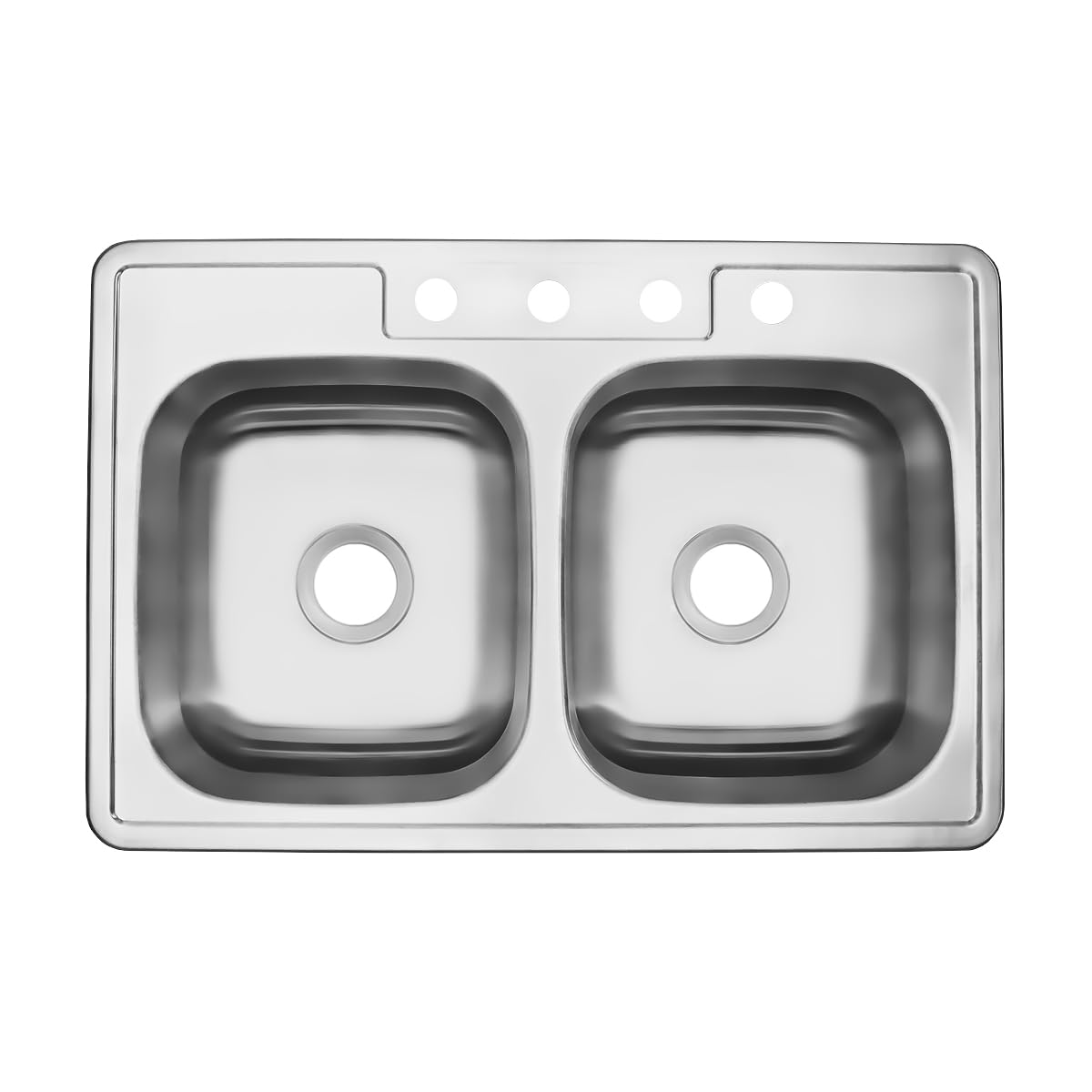 MERCURY 33 in. 20-Gauge Stainless Steel Top Mount Rectangular 50