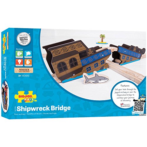 Bigjigs Rail Wooden Shipwreck Bridge - Andere belangrijke Wood Rail Merken zijn Compatible - Image 4