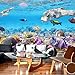 Produktbild Dwqlx Hd Unterwasserwelt Meeresorganismus 3D Stereo Wandbild Tapete Aquarium Kinderzimmer Innen Tapete Tapete 3D-400X280Cm