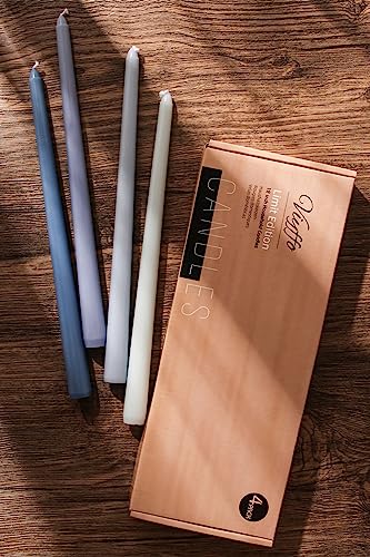 Viyffo VYLZ026 12 Inch Blue Taper Candles Set Of 4 Unscented Smokeless Long Tall Tapered Candles thumb #3