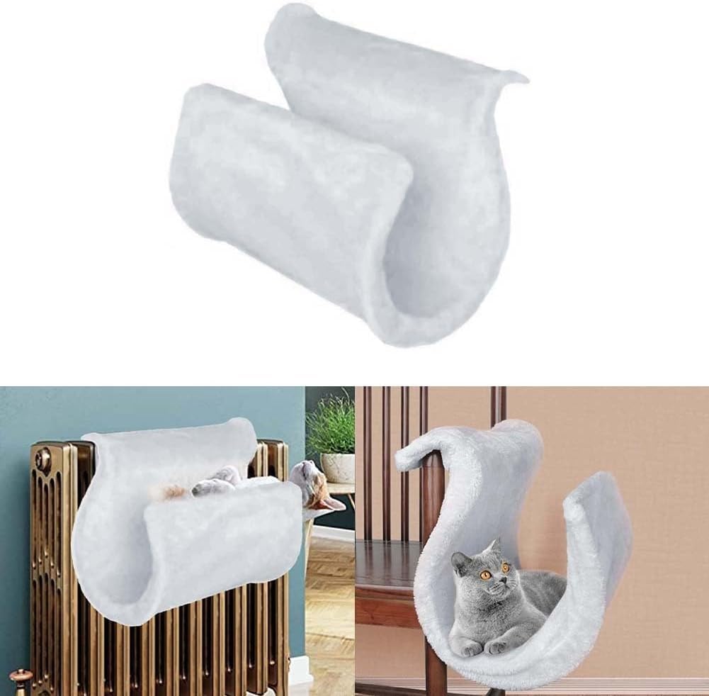 Cama tipo túnel colgante de alta calidad, túnel plegable para mascotas para interiores, cálido, cómodo y seguro para gatos, gatitos, perros, cachorros, mascotas, 48 x 44 x 20 cm, con cama de felpa