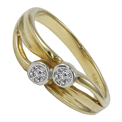 Bague de fiançailles BJC R71, le cadeau idéal en or jaune et diamants taille M