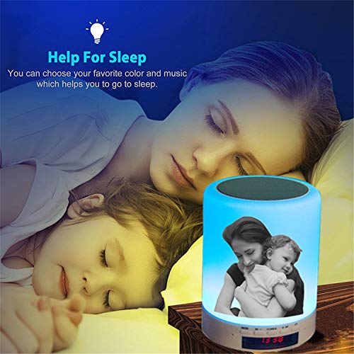 Personalized Photo Night Light Custom Picture Lamp Play Music Usb Charge Clock Night Light Home Decor Personalized Gift For Boyfriend Girlfriend Birthday Gifts For Couples, Friends, Family #TOP6