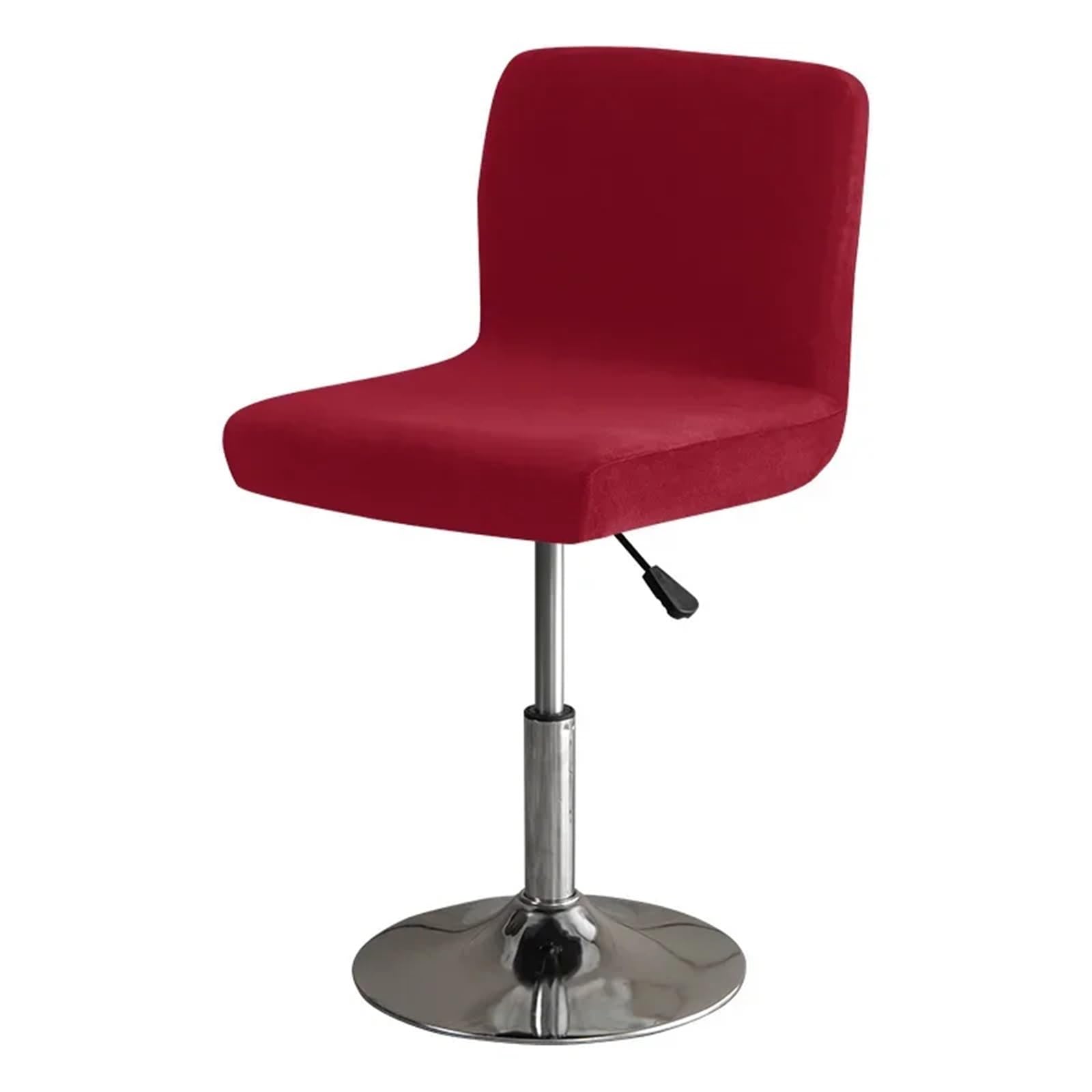 FVDZRFIE Chair Covers Thick Velvet Bar Stool Chair Cover Plush Rotating Spandex Stretch Low Back Dining Seat(Color 10,1pcs Chair Cover)