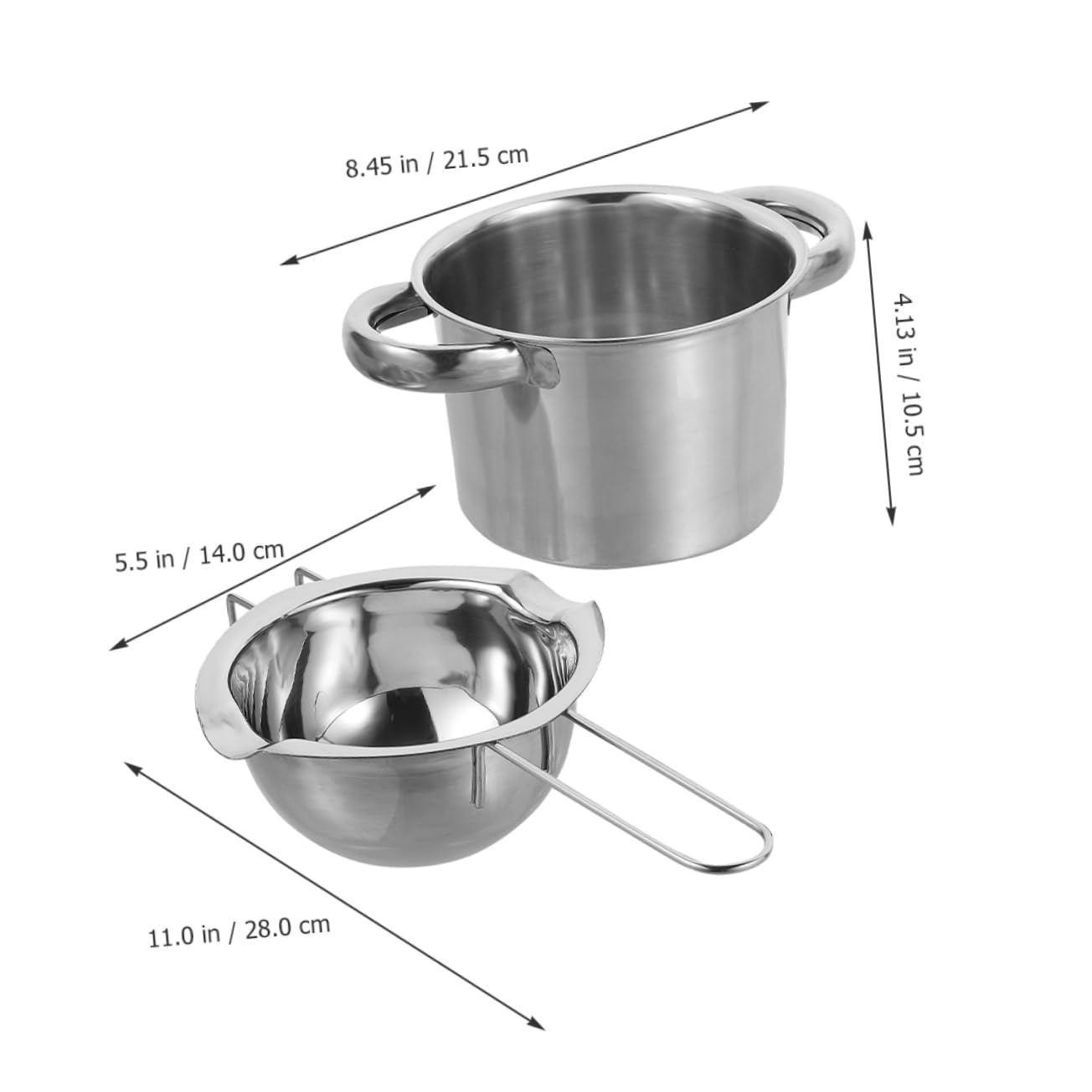 Mikinona Double Boiler Pan Handle for Chocolate Melting Sturdy and Compact Design