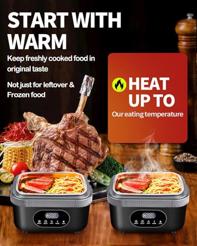 oofkit Electric Lunch Box For Adults(Men),Heated Lunch Box, Battery Powered Rechargeable,Self Heating Cordless,Portable Food Warmer For meals on the go — view 3