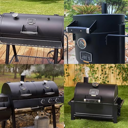 Accurate Grill Thermometer 2 Pcs for Oklahoma Joe&rsquo;s Smoker, 3695528R06 for Longhorn/Highland Offset Smokers, Glowing Temperature Gauge for Charcoal/Wood/Pellet Grills with 13/16&rdquo; mounting Hole