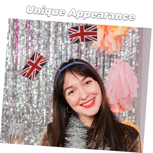 Bandeau Union Jack 3D taille unique élastique pour supporter de foot et fête déguisée