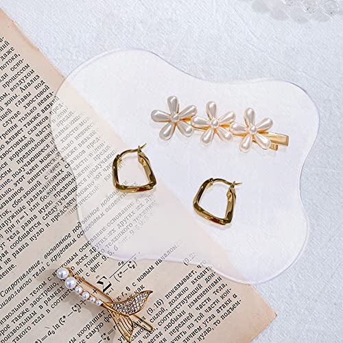 Acrylic Irregular Coaster, Creative Decorative Plate Coaster Mug Pad Coffee Cup Coaster Dining Table Ornaments Shooting Props (Transparent) #TOP5