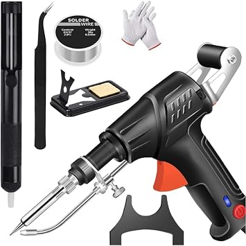 Internal Heating Industrial Laser Welding Tool, Multifunctional Soldering Iron Soldering Gun Set, Soldering Iron with Automatic Cord, Handheld Welding Machine for Industrial Home DIY 110V Black