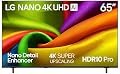 LG 65-Inch Class Nano AI 4K NU85 Series Smart TV w/AI Sound Pro, HDR10, AI 4K Super Upscaling, Filmmaker Mode, Wow Orchestra, Compatible with Alexa (65NU850BPUA, 2026)