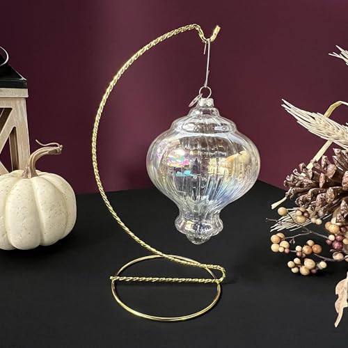 Bard\'s Twisted Gold-Toned Ornament Stand, 9\" H x 3.75\" W x 3.75\" D - Thumbnail 3