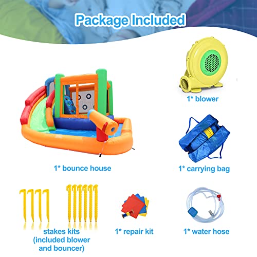 BESTPARTY Inflatable Water Slide and Bounce House Combo #TOP18