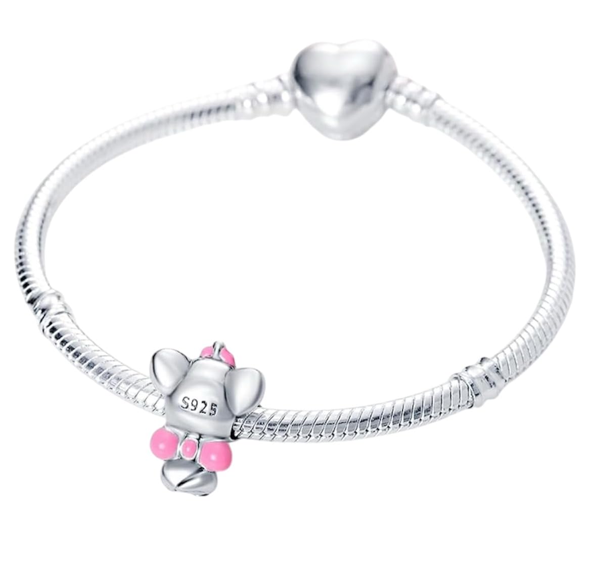 Genérico Disney Aristocats Charm en Argent Sterling 925, Compatible avec Pandora et Autres Bracelets à Breloques, Argent, Femme
