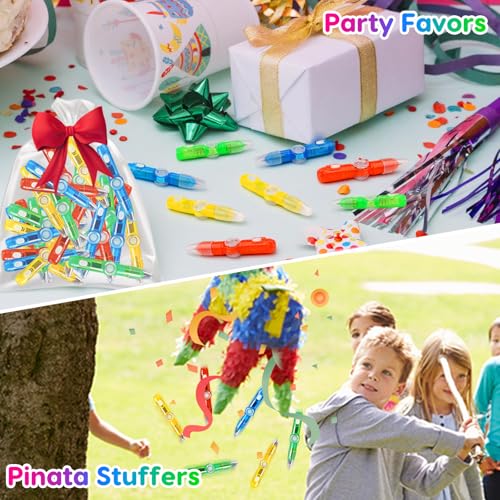 Thremhoo 24PCS Glow Fidget Spinner Pens Party Favors for Kids 8-12 Goodie Bags Stuffers Treasure Box for Kids Classroom Prizes Bulk Toys Light Up Spinning Pens Birthday Carnival Gifts Pinata Stuffers by Thremhoo - Used condition - Image 7