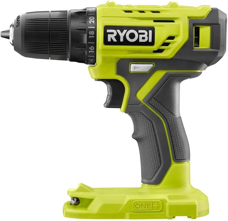RYOBI 18 voltios 3/8 pulg. Taladro/destornillador: herramienta básica (P209DCN), empaquetado a granel