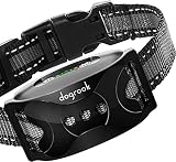 DogRook Rechargeable Dog Bark Collar - Humane, No Shock Barking Collar - w/2 Vibration & Beep - Smal