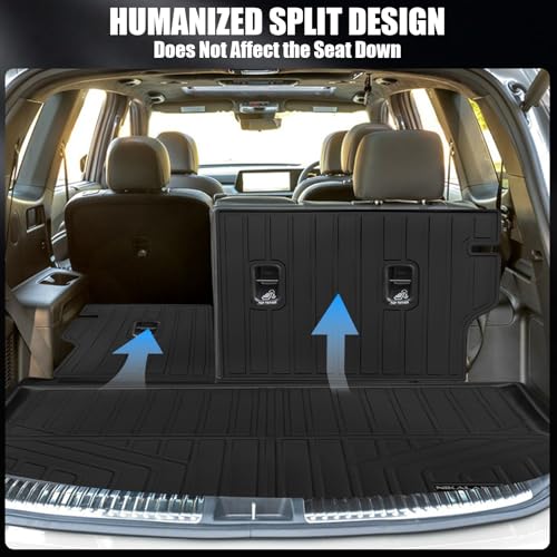 NIKALAIKA Floor mats & Trunk Mat & Backrest Mat Custom Fit for 2025 2026 Chevy Equinox Fuel (Non EV)/GMC Terrain Cargo mat All Weather TPE Protection Waterproof Floor Liners Equinox Accessories,Black by NIKALAIKA - Image 6