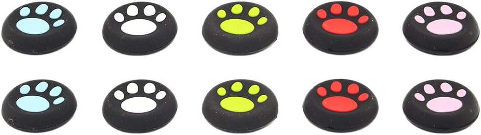 Super Cat-pad Style Thumb Grip Stick Covers for XBOX 360 / XBOX ONE / PS4 / PS3 / PS2 Controller, Made of Silicone Rubber, Pack of 10pc